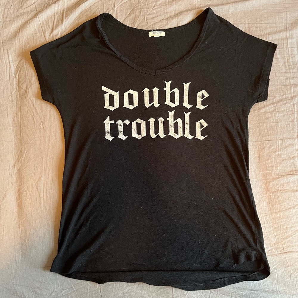 Black and white tee shirt